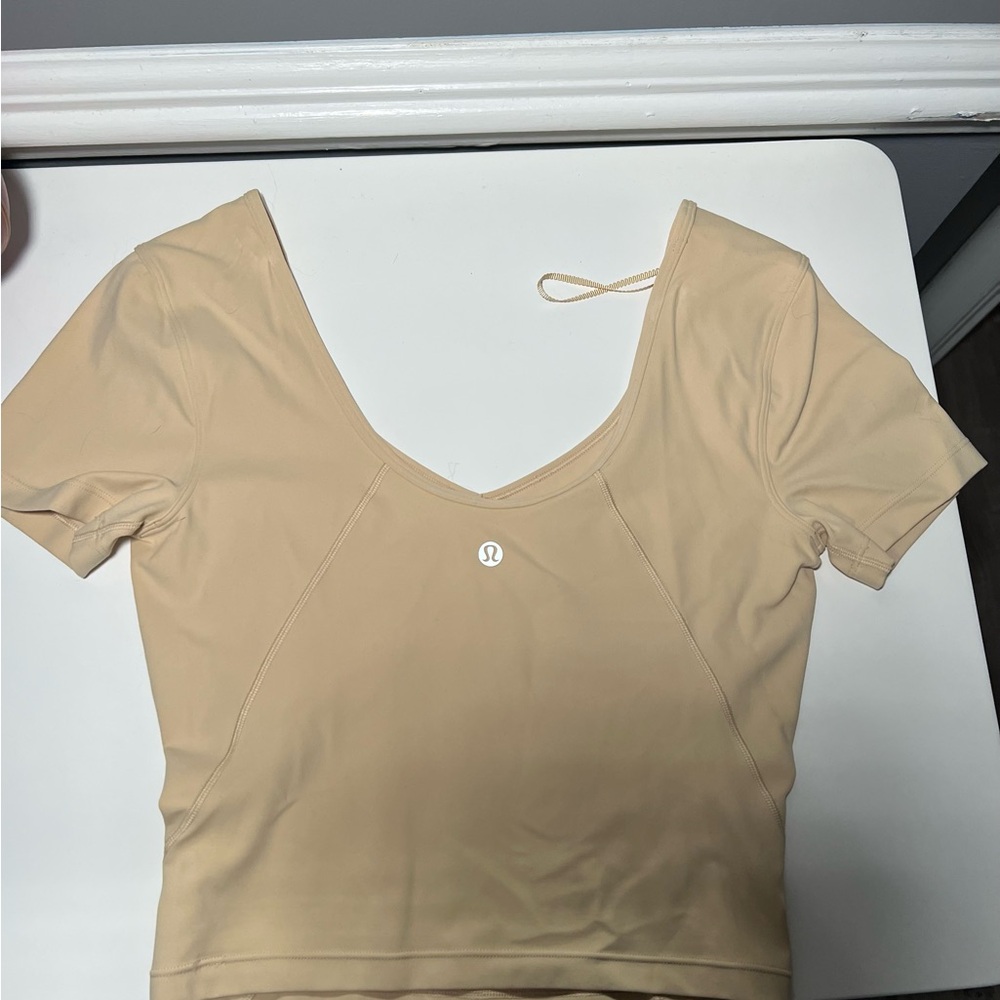 lululemon athletica Beige Short Sleeve Top